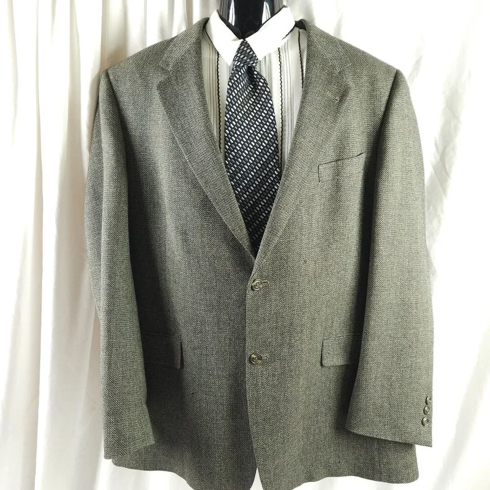 Austin Reed Men's Gray Wool Sport Coat‎ Blazer Size 46L 2 Button